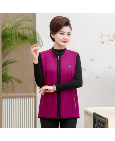 Spring Autumn Vest Jacket Women Korean Loose 5XL Big Size Coat Female Middle-Aged Mom Sleeveless Waistcoat Outerwear 2158 $39...