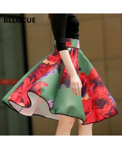 Women Skirt Spring Autumn 2023 Vintage Retro High Waist Skirts Women's Print Skirts Womens Vestidos Saia Femininas Midi Skirt...