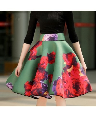 Women Skirt Spring Autumn 2023 Vintage Retro High Waist Skirts Women's Print Skirts Womens Vestidos Saia Femininas Midi Skirt...