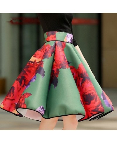 Women Skirt Spring Autumn 2023 Vintage Retro High Waist Skirts Women's Print Skirts Womens Vestidos Saia Femininas Midi Skirt...