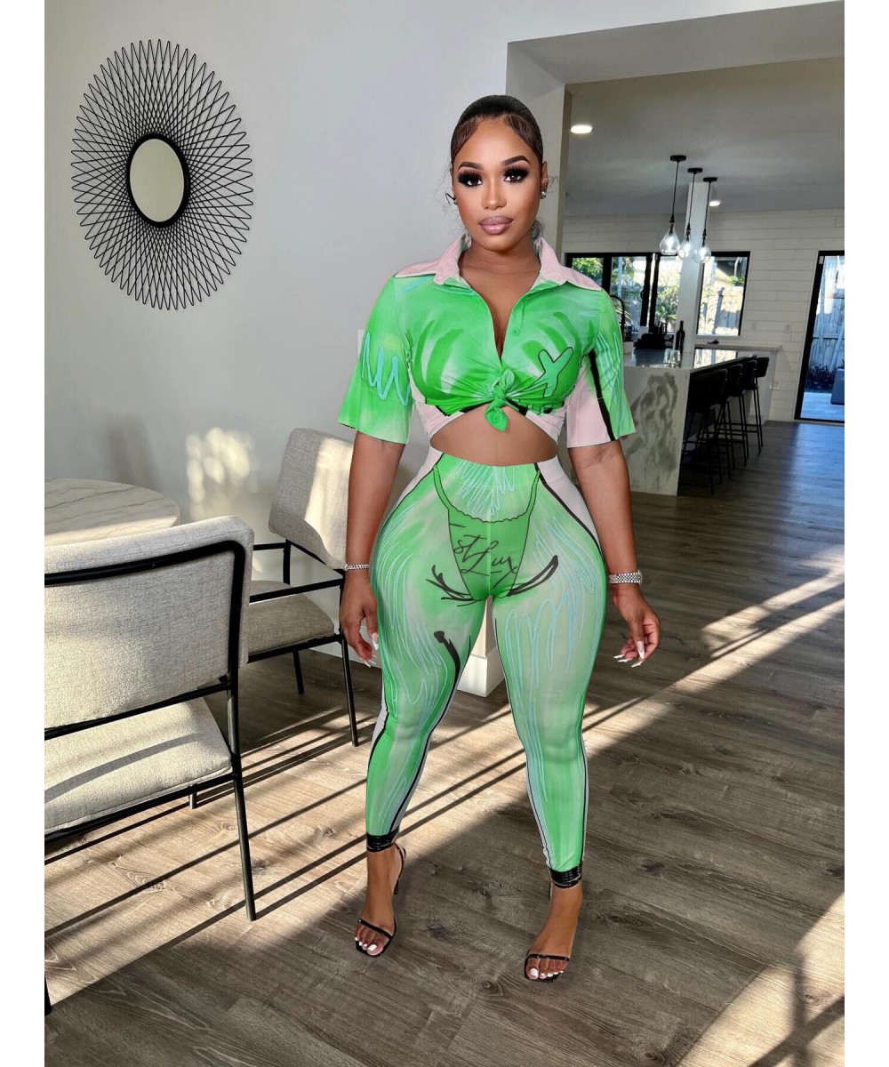 3D Printed Women 2 Piece Set Short Sleeve Lapel Sweatshirts Cycling Shorts Matching Set 2022 Summer Fitness Workout Tracksuit...