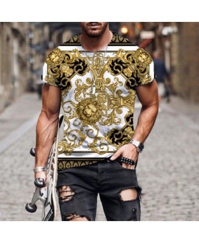 High end luxury pattern 3D Print T Shirt For Men Street Style Short Sleeve Trend Tees Women Summer Fashion Cool Men Hip Hop $...