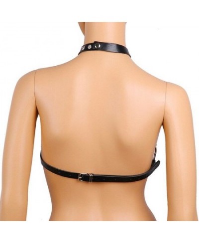 Sexy Leather Lingerie Halter Neck Bondage Cage Bra Women's Underwear Erotic Hollow Out Bra Lingerie Sexy Adult Costume Plus $...