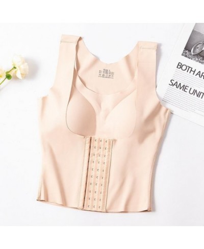 Women Reductive Girdle Posture Corrector Bra Seamless Underwear Sheath Slimming Corset Tops Tummy Control Body Shapers Tank $...