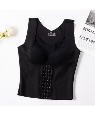 Women Reductive Girdle Posture Corrector Bra Seamless Underwear Sheath Slimming Corset Tops Tummy Control Body Shapers Tank $...