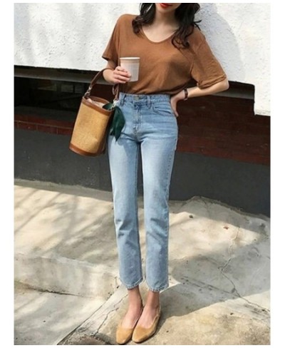 Jeans Women High Waist Streetwear Cotton Casual Denim Pants Trousers Straight Jeans Female Straight Leg Bottom clothing 2022 ...