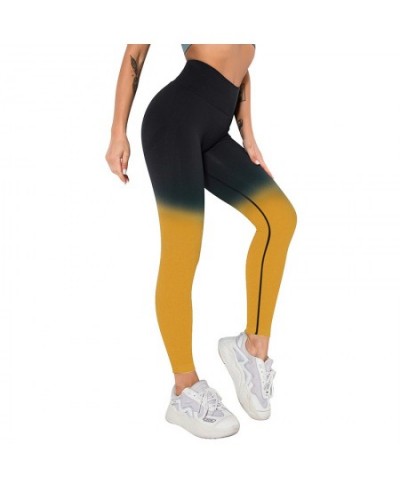 Gradient Leggings Women Fitness Seamless Leggings High Waist Super Stretch Slim Leggings Push Up Women Gym Clothing Sportswea...