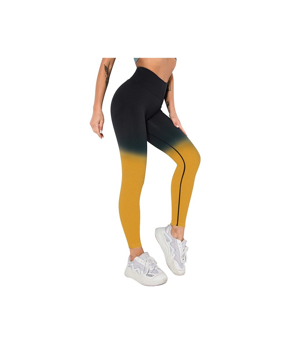 Gradient Leggings Women Fitness Seamless Leggings High Waist Super Stretch Slim Leggings Push Up Women Gym Clothing Sportswea...