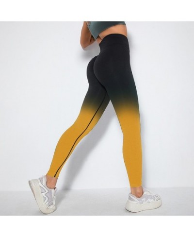 Gradient Leggings Women Fitness Seamless Leggings High Waist Super Stretch Slim Leggings Push Up Women Gym Clothing Sportswea...