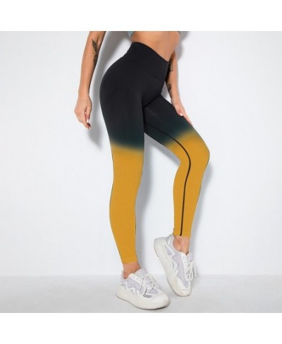 Gradient Leggings Women Fitness Seamless Leggings High Waist Super Stretch Slim Leggings Push Up Women Gym Clothing Sportswea...