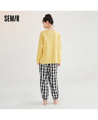 Pajamas Women Cotton Suit Spring Autumn Casual Long Sleeve Trousers Plaid Pants Autumn Home Clothes Women $53.55 - Sleepwears