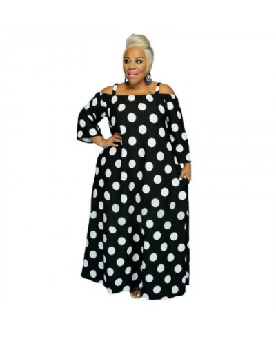 5XL Plus Size Summer Maxi Dress Wholesale Fashion Women Clothing Sexy Slash Dots Camouflage Casual Loose Dresses $49.80 - Dre...