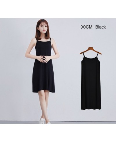 Women's Modal Full Slip Dress Spaghetti strap Vest Skirt 90 to 120cm Long Under dress Camisoles slips Inner Petticoat $21.89 ...