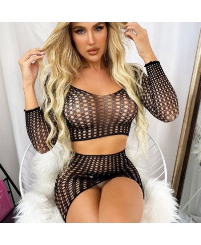 Erotic Sexy Dress Couple Gay Bodysuit Lingerie Transparent Fishnet Hollow Out Sling Bandage Erotic Mesh Dress Sexy Costume $1...