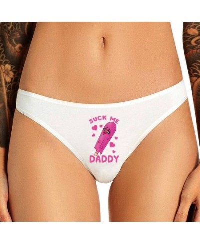 Suck Me Rainbow Icecream Print Fashion Women Sexy Seamless Thong Underwear Funny Panties for Women Sexy Low Waist $13.95 - Un...