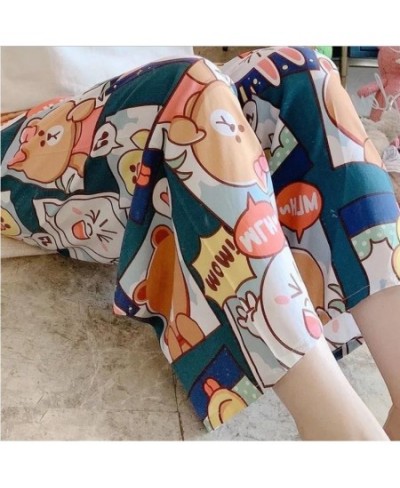 Spring Summer Sleep Wear Women Pajama Printed Loose Sleeping Bottoms Cotton Pants Female Calf-Length Pants Lounge Home Wear $...