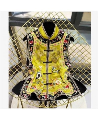 New Chinese Vest Female 2023 Spring and Autumn New Retro Cheongsam Tang Suit Top Printed Short Coat Chinese Style $42.02 - To...