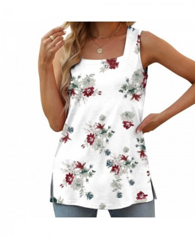 Womens Loose Fit Tank Tops Summer Sleeveless Square Neck Casual Fashion Flowy $43.71 - Underwear