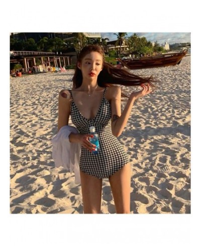 Chikakuge summer new hot spring swimsuit women's travel cover one-piece Korean super fairy ins wind fairy fan $62.15 - Swimsuit