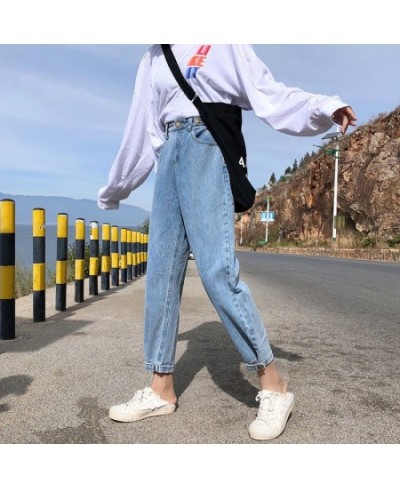 High Waist Jeans Women Korean Style Stretchy Fashion Slim All Match Washed Womens Streetwear Trousers Boyfriend Casual $40.37...