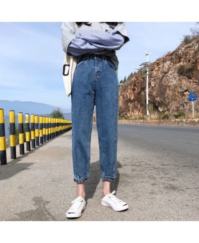 High Waist Jeans Women Korean Style Stretchy Fashion Slim All Match Washed Womens Streetwear Trousers Boyfriend Casual $40.37...