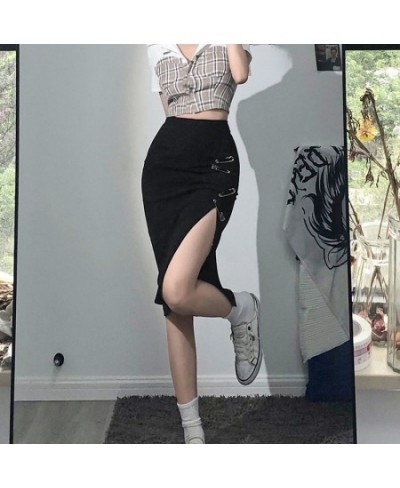 2022 New Elastic Waist Sexy Black Skirt Female Temperament High-end Slim Slim Skirt Mini Skirt Skirts for Women $27.32 - Skirts