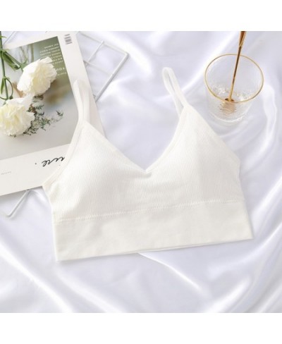 Women Tank Crop Top Seamless Push Up Bra Sutian Feminino Sexy Lingerie Intimates Fashion with Removable Padded Camisole Bras ...