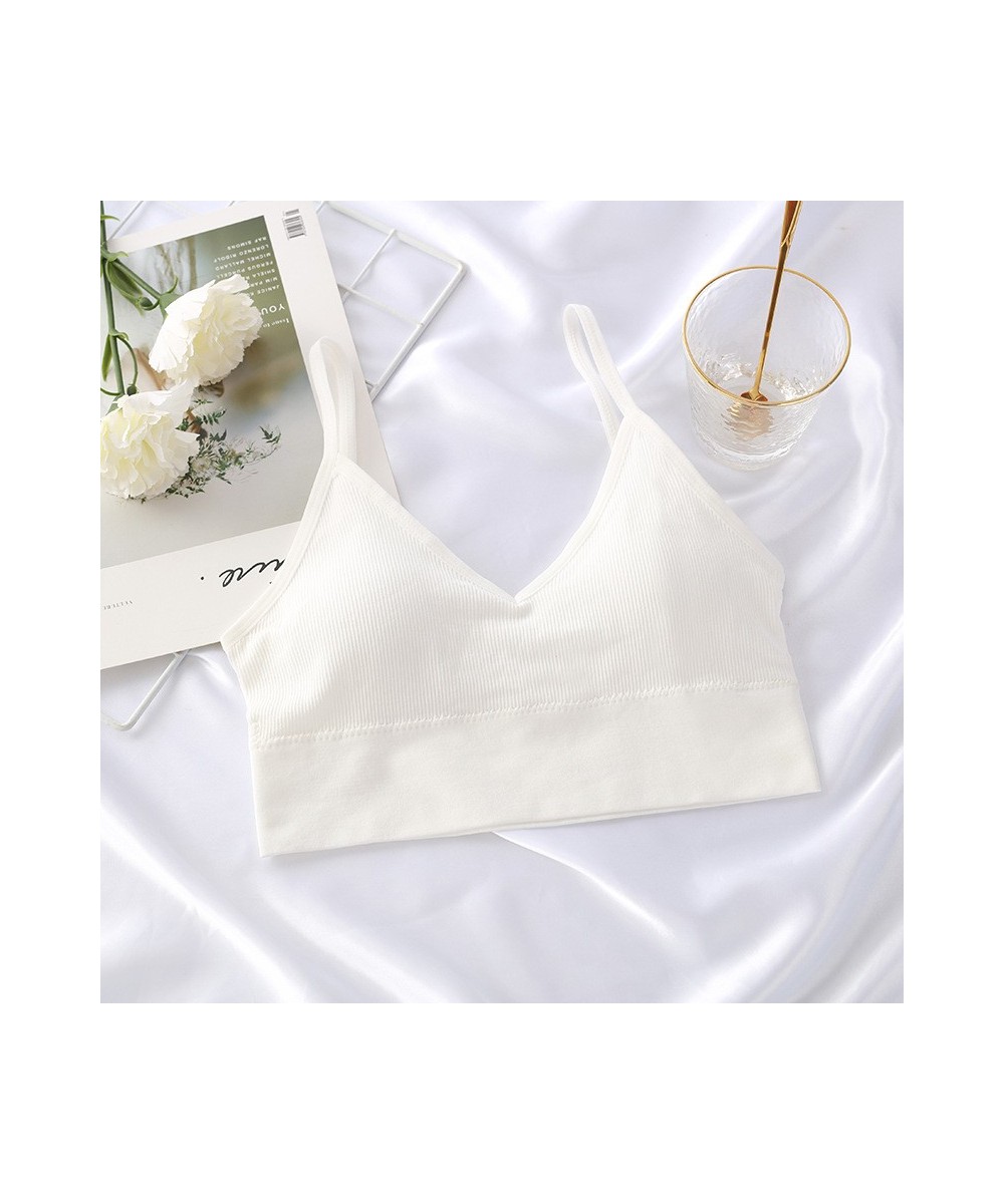 Women Tank Crop Top Seamless Push Up Bra Sutian Feminino Sexy Lingerie Intimates Fashion with Removable Padded Camisole Bras ...