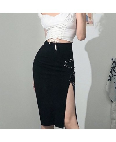 2022 New Elastic Waist Sexy Black Skirt Female Temperament High-end Slim Slim Skirt Mini Skirt Skirts for Women $27.32 - Skirts