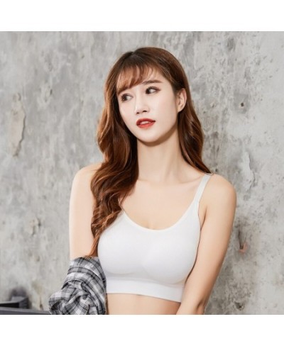 Women Tank Crop Top Seamless Push Up Bra Sutian Feminino Sexy Lingerie Intimates Fashion with Removable Padded Camisole Bras ...