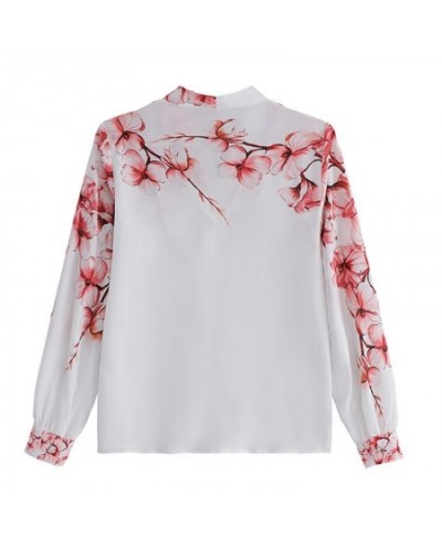 New elegant Women Blouses flower shirts chiffon blouse 2023 Spring Blouse lantern sleeve Tops Shirts Blusas Mujer $28.23 - Bl...