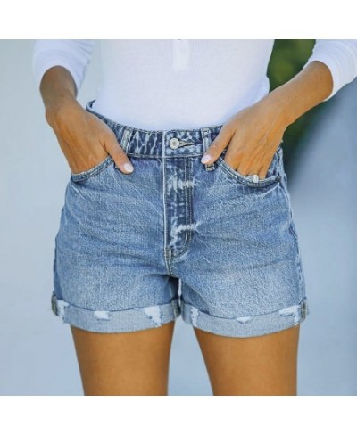 2023 New Summer Casual Women's Denim Shorts Tight Streetwear Mom Jeans Classic Fashion Blue Vintage Shorts Jeans Feminino $37...