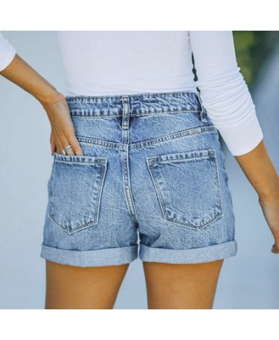 2023 New Summer Casual Women's Denim Shorts Tight Streetwear Mom Jeans Classic Fashion Blue Vintage Shorts Jeans Feminino $37...