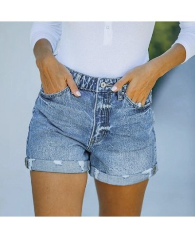 2023 New Summer Casual Women's Denim Shorts Tight Streetwear Mom Jeans Classic Fashion Blue Vintage Shorts Jeans Feminino $37...