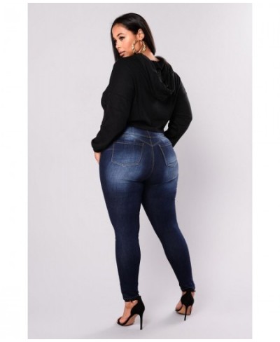 Women's plus size high waist jeans casual Skinny denim fat mom jeans L-5XL high quality wholesale price $46.48 - Bottoms