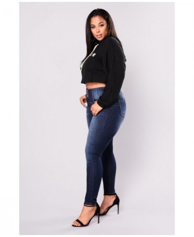 Women's plus size high waist jeans casual Skinny denim fat mom jeans L-5XL high quality wholesale price $46.48 - Bottoms