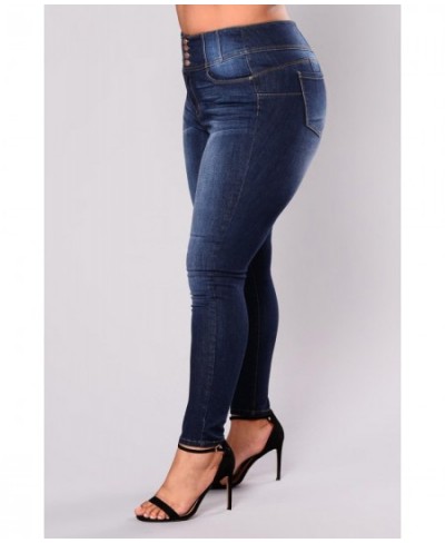 Women's plus size high waist jeans casual Skinny denim fat mom jeans L-5XL high quality wholesale price $46.48 - Bottoms