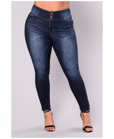 Women's plus size high waist jeans casual Skinny denim fat mom jeans L-5XL high quality wholesale price $46.48 - Bottoms