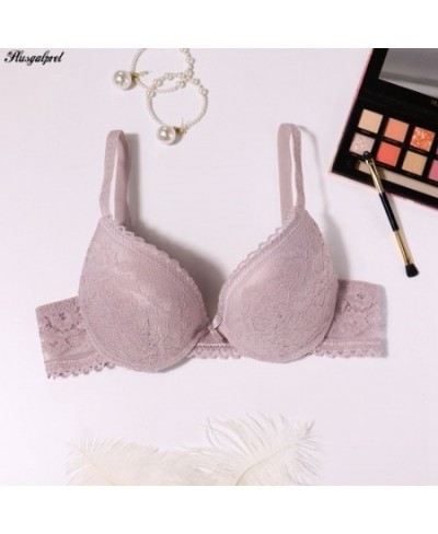 No-padding female sexy lingerie 3/4 cup plunge bras for women push up underwear for B cup Gilrs $17.98 - Underwear