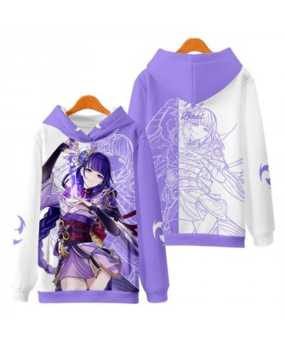 Anime Game Genshin Impact Raiden Shogun 3D Hoodies Men Women Sweatshirt Hoodie Harajuku Fashion Kids Streetwear Boy Girl $39....