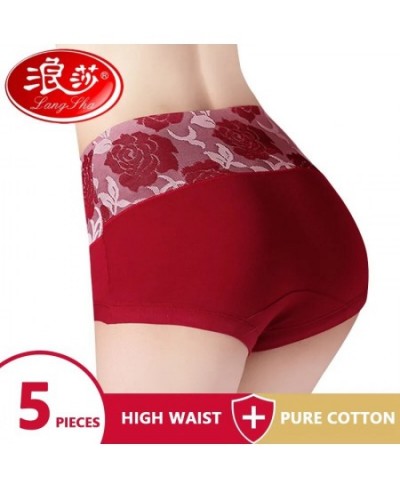 5Pcs/Set High Waist Cotton Panties Women Body Slimming Underwear Lovely Print Girls Briefs Ladies Briefs Sexy Ladies Lingerie...