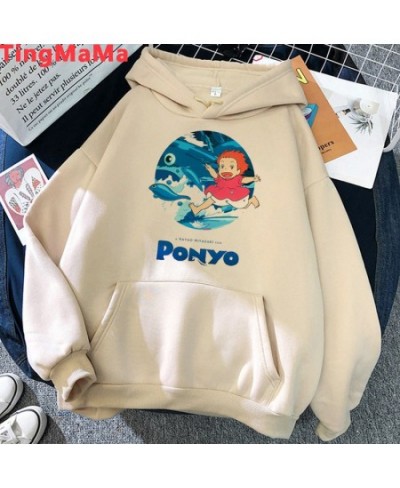 Japanese Anime Anime Hoodies Women Kawaii Unisex Cartoon Japanese Miyazaki Hayao Ponyo on The Cliff Sweatshirts Female $28.00...