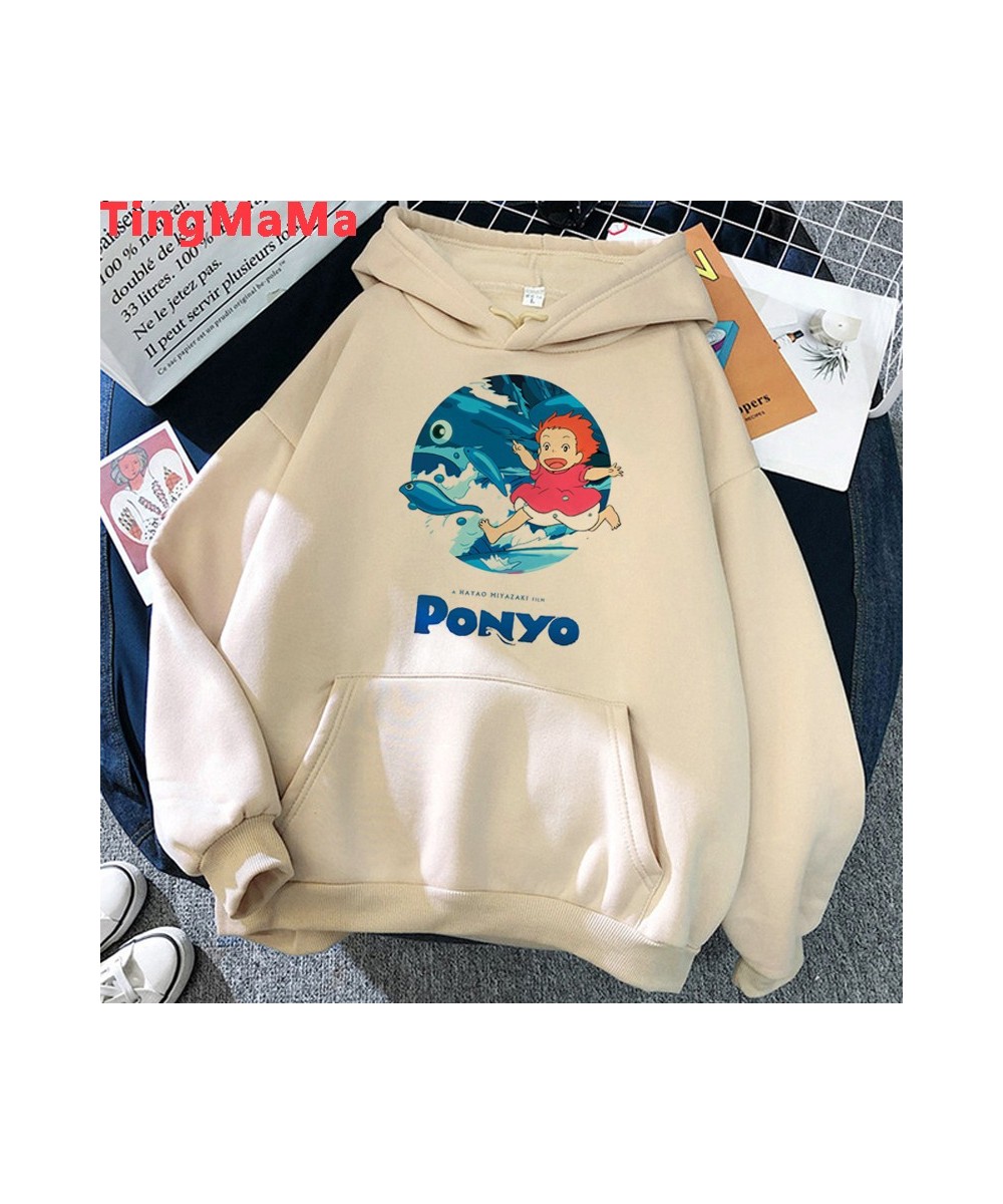 Japanese Anime Anime Hoodies Women Kawaii Unisex Cartoon Japanese Miyazaki Hayao Ponyo on The Cliff Sweatshirts Female $28.00...