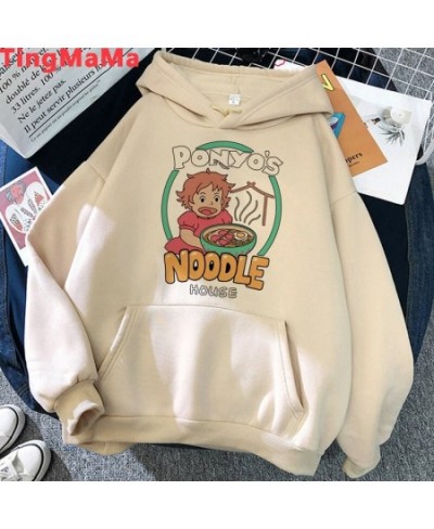 Japanese Anime Anime Hoodies Women Kawaii Unisex Cartoon Japanese Miyazaki Hayao Ponyo on The Cliff Sweatshirts Female $28.00...