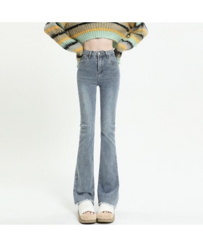 Spring Summer Flared Jeans Women Cotton Vintage Blue Denim Pants Streetwear Elastic High Waist Slim Harajuku Trouser Plus $43...