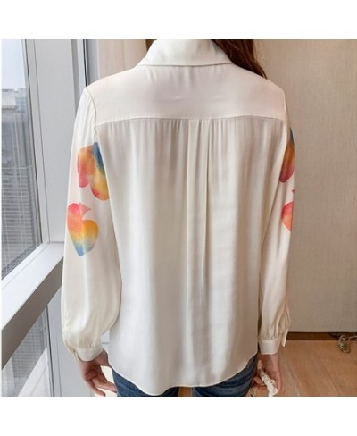 France style New fashion printing ladies shirts 2022 Spring Summer Women's Blouses Long Sleeve Shirts Tops Blusas Mujer $34.5...