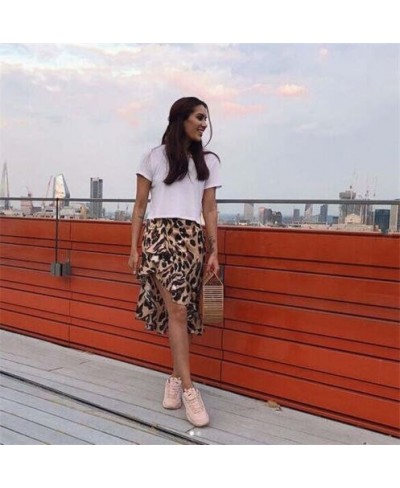 Leopard Skirt Women Fashion Sexy Wrap Over Asymmetrical Calf Length Skirt Ladies Summer Casual High Waist Slim Skirts Sundres...