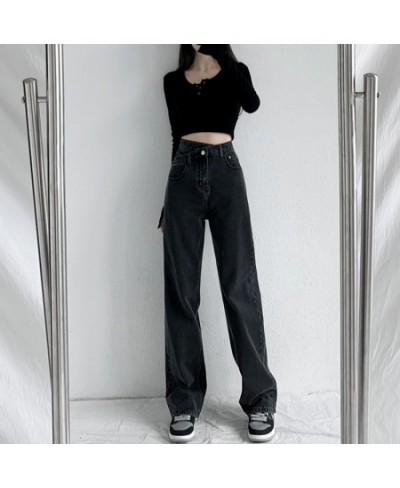 Y2K 2023 Women Clothing Cross Waist Straight Wide Leg Pants Chic Korean Casual Commuting Style Baggy Streetwear Jeans $46.97 ...