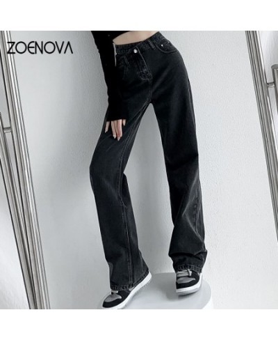 Y2K 2023 Women Clothing Cross Waist Straight Wide Leg Pants Chic Korean Casual Commuting Style Baggy Streetwear Jeans $46.97 ...