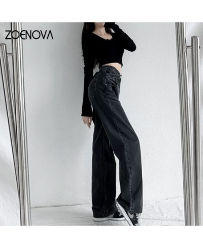 Y2K 2023 Women Clothing Cross Waist Straight Wide Leg Pants Chic Korean Casual Commuting Style Baggy Streetwear Jeans $46.97 ...